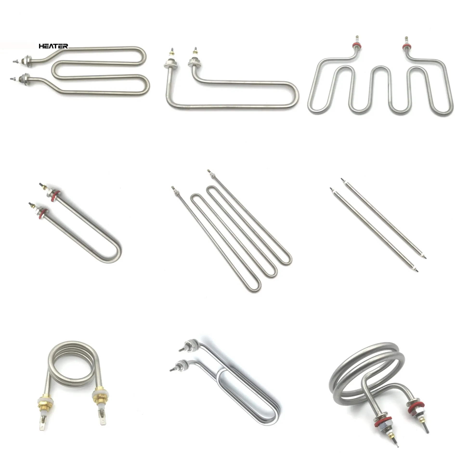 U W I‑type Stainless Steel Double‑end Threaded Tubular Heater